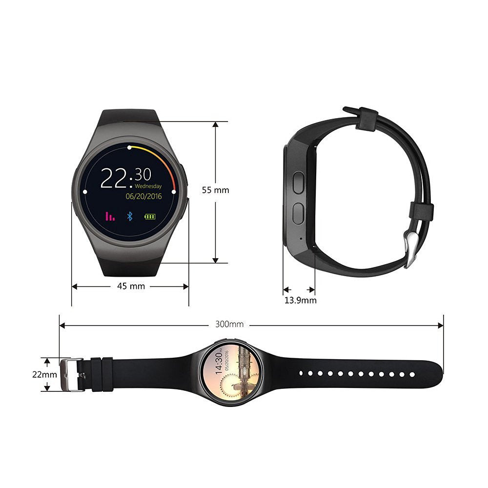 Bluetooth Smart Watch,Evershop 1.3 inches IPS Round Touch Screen Water Resistant